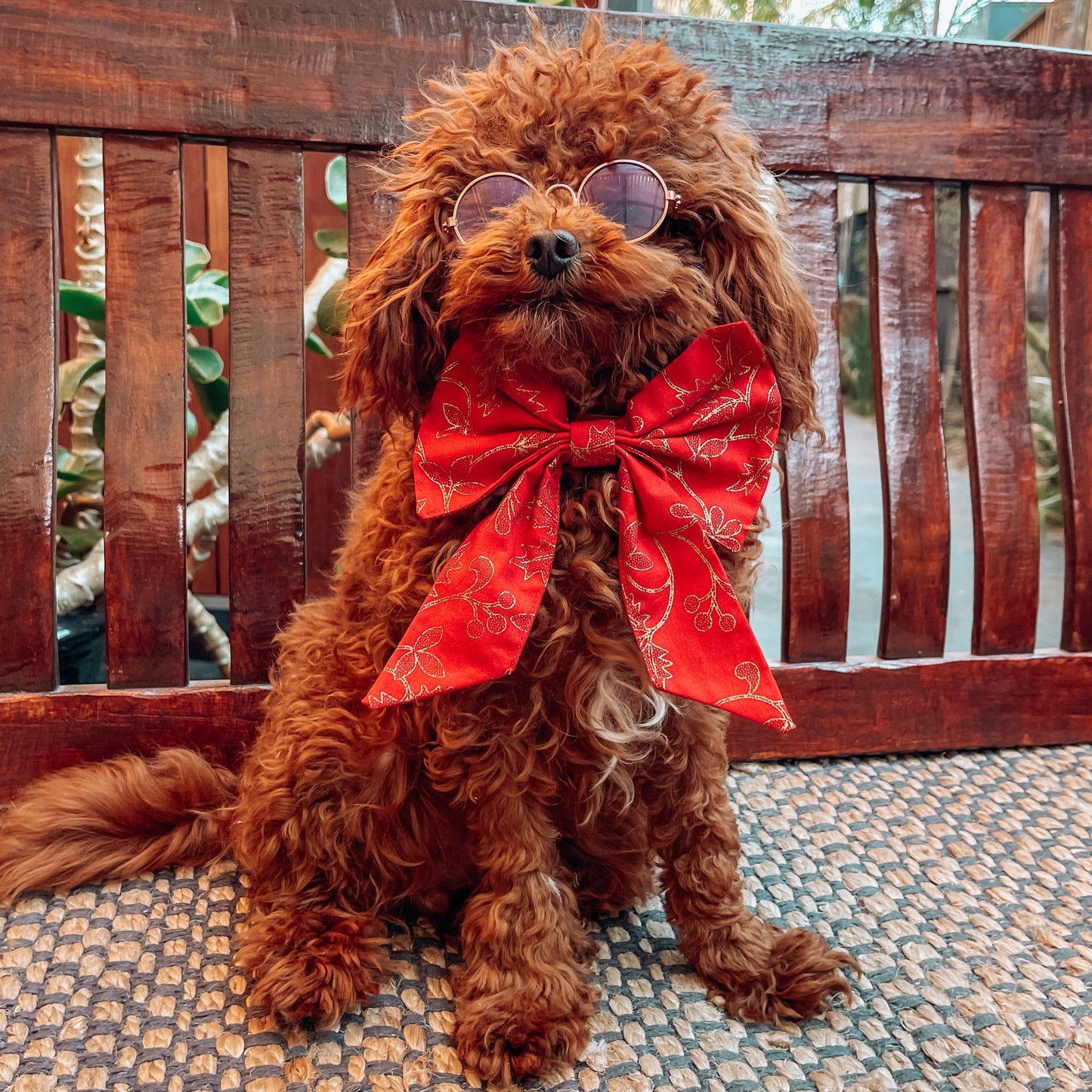 christmas dog bow tie